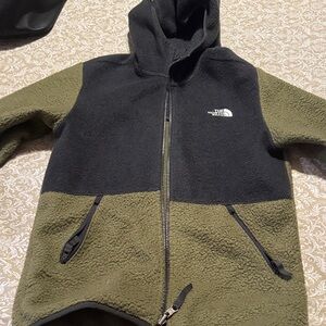 The North Face Kids' Olive and Black Fleece Jacket